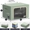 Sorbus 1 Pack Storage Bin with Metal Frame, Stackable Clothes Organizer Bag with Window & Handles, Organization for Bedding Linen & Clothing